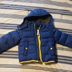 Mini Boden Toddler Boy Winter Puffer Coat Size 1 1/2 - 2 years
